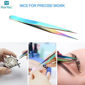 High Precision Anti-Static Multicolor Tweezers, Ultra Fine Pointed Tip Stainless Steel <b>Pick</b>-<b>up</b> <b>Tool</b> for Eyelash Extensions - Product Image 5