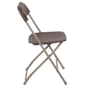 Chaise pliante moderne en résine blanche avec structure en acier inoxydable, durable, portable, respirante, pour l'extérieur, le camping, le parc, l'hôpital, l'hôtel - Product Image 3