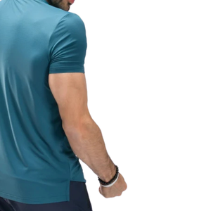 Men's Custom Ocean Aqua Performance <b>TShirt</b> Lightweight QuickDry <b>Polyester</b> Spandex Gym Training Sports Tee OEM Activewear Top - Product Image 6