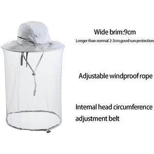 Velo ligero de apicultura con malla para protección de la cabeza y el rostro contra abejas, velo de apicultura transpirable - Product Image 5