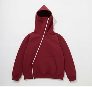 Sudadera con capucha clásica para hombre con cremallera frontal y cuello alto, ropa deportiva, ajuste cómodo, algodón, chaqueta con capucha - Product Image 4