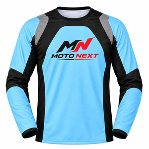 Ensemble de motocross pour homme, couleur unie, manches longues, 100% polyester, séchage rapide, toutes saisons, maillot et pantalon de motocross en vente - Product Image 3