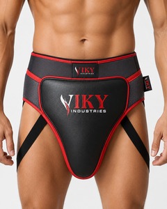 Protector Profesional de Cuero Ajustable con Cierre de Cordones para Ingle y Abdomen para Boxeo, Muay Thai y MMA - Product Image 1