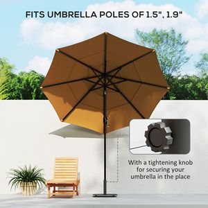 Base per Ombrellone da Giardino Quadrata Rinforzata 29 Libbre, Supporto in Metallo con Piedini Regolabili, per Ombrelloni da 3m - Product Image 4
