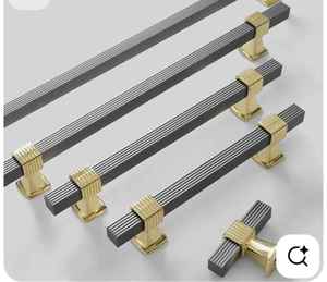 Stylish <b>gold</b> zinc alloy furniture <b>cabinet</b> handles adjustable wardrobe drawer pulls luxury hardware wholesale export supplier - Product Image 1