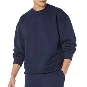 Sudaderas de Cuello Redondo de Manga Larga 100% Algodón de Color Sólido Personalizadas OEM, Último Diseño Otoño Invierno, Sudadera de Material de Felpa para Hombre - Product Image 6
