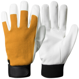 Guantes de Trabajo de Cuero de Cabra de Primera Calidad, Protección para Manos de Alta Resistencia, Muñequera Ajustable, Uso General - Product Image 4