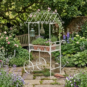 1-Tier <b>Vintage</b> Luxury Wrought Iron <b>Plant</b> <b>Stand</b> Epoxy Coated Metal Flower Pot Rack for Indoor/Outdoor Garden Decor - Product Image 2