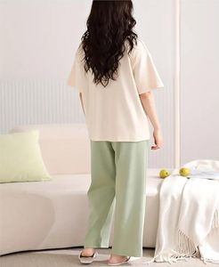 Women’s Soft Cotton Printed Pajama Set Round Neck Half Sleeve Top & <b>Pyjama</b> Pants Lounge Wear - Product Image 3