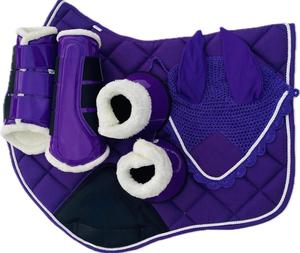 Factory Wholesale <b>Waterproof</b> Custom Made Western Horse Riding Dressage Equestrian Equine Wool Horse Riding Saddle <b>Pads</b> Sets - Product Image 4