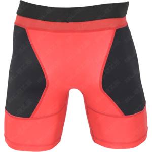 Shorts de compression personnalisés pour hommes, été, entraînement, fitness, sport, course à pied, gym, décontractés, OEM, rouge, noir, patch, shorts de compression unis - Product Image 2