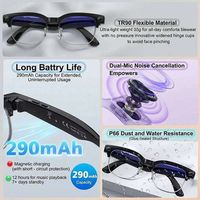 Nouvelles lunettes intelligentes IA avec caméra HD 4K 8MP, vidéo 1080P, traduction en plus de 100 langues, Wi-Fi, appels Bluetooth, musique, pour hommes et femmes