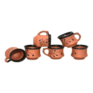 Juego de Tazas de Té de Terracota Ecológicas de Lujo Hechas a Mano para Uso en Cafeterías - Product Image 3
