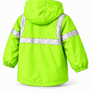 Chaqueta de Seguridad Reflectante Impermeable Personalizada, Ligera, Fluorescente, Clase 3, de Poliéster, Estilo Hawaiano, Cortavientos de Trabajo - Product Image 2