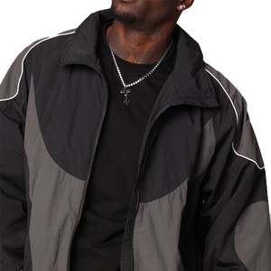 OEM Custom High Street Color Block Windbreaker Outdoor Lightweight Zipper Oversized Windbreaker <b>Jacket</b> for Men - Product Image 6