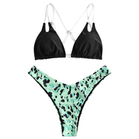 Maillots de bain pour femmes de qualité supérieure, deux pièces, maillot de bain de plage d'été, tendance, respirant, séchage rapide, ensemble de bikinis personnalisés pour femmes