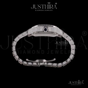 Reloj de Lujo Personalizable para Hombre, Estilo Hip Hop, con Diamantes Moissanite Reales, Chapado en Plata, Movimiento de Cuarzo ETA, Edición Limitada, 10 Bar - Product Image 2