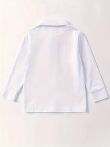 Uniformes Escolares, Camisa Polo de Manga Larga para Niño, Blusa Blanca para Primaria, Moderna y Elegante para Niños - Product Image 3