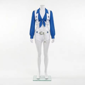 Ensemble uniforme de pom-pom girl de haute qualité, 3 pièces, sexy, avec boléro, short et chaussettes, prix de gros OEM - Product Image 3