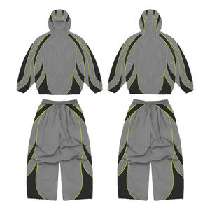 Conjuntos de Chaquetas Impermeables Sublimadas Personalizadas al por Mayor, Trajes Deportivos de Nailon de 2 Piezas - Product Image 5