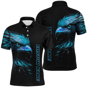 Good Quality Short Sleeves <b>Bowling</b> Polo <b>Shirts</b> Plus Size 100% Polyester Unisex Polo <b>Shirts</b> Custom Team Name - Product Image 6