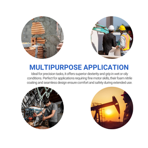 Gant enduit de paume anti-dérapant de qualité supérieure Gants de travail en nitrile adaptés aux conditions huileuses humides Gant de travail à usage général - Product Image 6