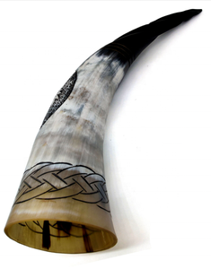 Corne à boire artisanale en matériaux organiques, thème animalier, polie, artisanat naturel pour la bière, le vin et les boissons, pour bar, hôtel, maison, artisanat - Product Image 4
