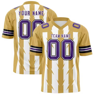 Maillot de football surdimensionné personnalisé OEM avec impression par transfert thermique, style rétro américain, 100 % polyester, sublimé, pour équipe - Product Image 4