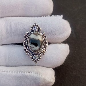 Natural Buffalo Jasper <b>Ring</b> 925 Sterling Silver Handmade Jewelry Gift For Women Birthday Unique Luxury Design - Product Image 3
