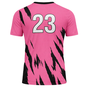 Camiseta de Fútbol Rosa y Negra de Madrid, Transpirable, que Absorbe la Humedad, para Entrenamiento Atlético, Uniforme de Equipo para Hombre y Mujer - Product Image 3