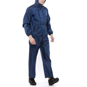 OEM Custom Winter Simple 2 in 1 Windbreaker Suit Two Piece Set Drawstring Closure <b>Jacket</b> Nylon Zipper <b>Rain</b> Tracksuit for Men - Product Image 1