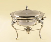 Chauffe-Plat de Luxe en Acier Inoxydable, Ensemble Buffet Professionnel, Réchaud Alimentaire pour Traiteur, Capacité 150L, Chauffage à la Vapeur pour Hôtels, Mariages et Événements