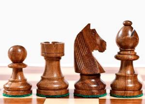 Piezas de Ajedrez Staunton de Lujo para Torneo, Rey y Caballero Alemanes en Madera de Sheesham y Boxwood, al Mejor Precio - Product Image 3