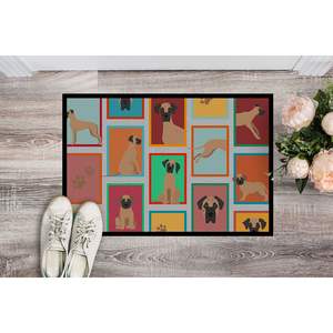 Paillasson Great Dane Tapis d'intérieur/extérieur antidérapant à poils bas 24H X 36W Design fauve lavable pour entrée porte d'entrée - Product Image 2