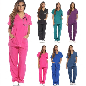 Unisex Spandex/Polyester Woven Hospital Nursing <b>Scrub</b> Set IBUF Low Price Custom Logo 3 Pocket Nurse Pants Multi Cargo Spot Stock - Product Image 5