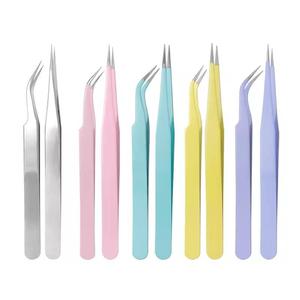 แหนบดึงขนตาสแตนเลสสีชมพู ปลายเรียบ ความยาว 122 มม. อุปกรณ์แต่งหน้า - Product Image 3