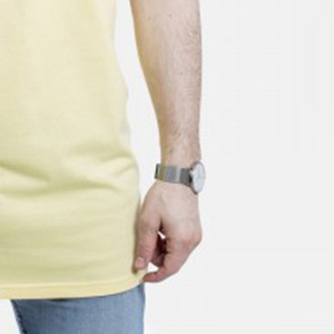 <b>Men's</b> Yellow Short Sleeve O-Neck Solid Plus Size Front Blank <b>T</b>-<b>Shirt</b> 100% Cotton Casual Wear Breathable Quick Dry 220g - Product Image 5