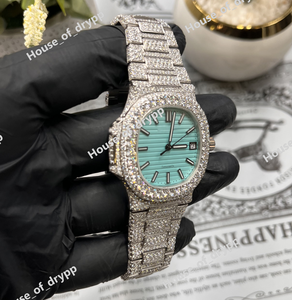 Reloj de Lujo con Diamantes Moissanite VVS, Estilo Hip Hop, Brillante, de Acero Inoxidable, para Hombre y Mujer, Ideal para Fiestas - Product Image 3