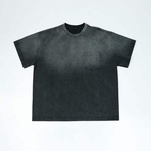 Camisetas con Lavado Ácido para Hombre, 100% Algodón, Ecológicas, Transpirables, Ropa Casual, Diseño Personalizado, Servicio OEM, Venta al Por Mayor - Product Image 1