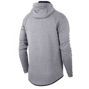 Ensemble de survêtement gris à capuche pour homme, sweat-shirt et pantalon sportifs en tricot avec cordon de serrage, respirant, pour l'automne - Product Image 6