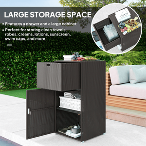 Outdoor <b>Storage</b> Solution Rack Cabinets <b>Lockers</b> Rolling Wardrobe - Product Image 5
