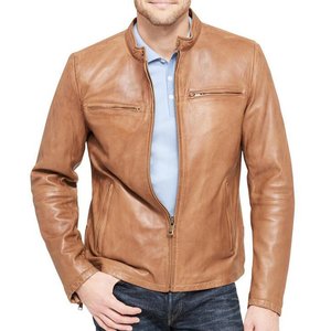 Nouvelles vestes en cuir pour hommes, style bomber, avec logo personnalisé, veste streetwear de haute qualité, vestes d'hiver à fermeture éclair. - Product Image 2