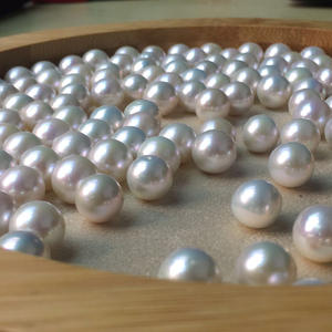 Boucles d'oreilles en perles d'eau douce en or 18 carats et argent S925 de luxe, personnalisées par le fabricant, perles lâches à forte luminosité, bricolage - Product Image 3