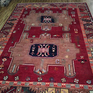 พรมขนสัตว์สีแดงสไตล์เปอร์เซียถักมือคุณภาพพรีเมียม |   พรมลายดอกไม้แบบดั้งเดิมชนิดขนตัด |   พรมวินเทจคลาสสิก ขั้นต่ำ 1 ชิ้น - Product Image 1