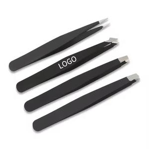 Juego de Pinzas para Pestañas de Acero Inoxidable de Precisión con Logotipo Personalizado y Punta Suave para Uso Profesional - Product Image 1