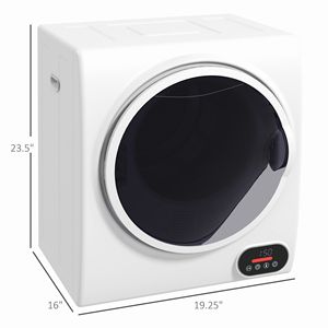 Asciugatrice Elettrica Portatile Compatta da 1.5 Cu.ft, 850W, con Funzione Automatica, in Plastica per Uso Domestico in Appartamenti - Spina UK/AU, Bianca - Product Image 3