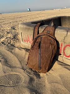 Sac bandoulière unisexe en cuir et toile, tendance, avec fermeture éclair, pour voyage, randonnée, sac de poitrine décontracté, vente en gros LCSB-0008 - Product Image 4