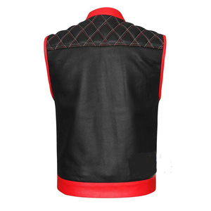 Design Soft Texture Durable Construction Comfortable Fit OEM <b>Men</b> <b>Leather</b> Vest Premium <b>Leather</b> Style <b>Waistcoat</b> Sleeveless - Product Image 2