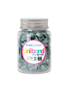 Bandes élastiques pour cheveux en TPU fabriquées en Corée, personnalisées OEM ODM, dans une bouteille en plastique, non toxiques, élastiques, certifiées OEKO-TEX - Product Image 1