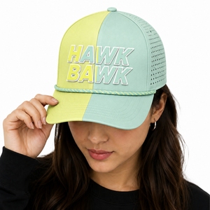 Unisex Front Rope Golf Hat Custom Embroidery Breathable Back Panels Curved Brim Adjustable Back Closure Clean Stitching Hat - Product Image 1